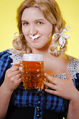woman with beer