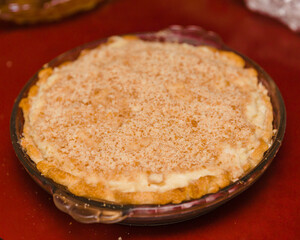 a fresh homemade banana cream pie for dessert