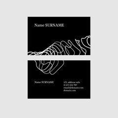 Stylish business card template with abstract design elements 