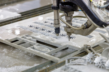 CNC water jet cutting machine , Industrial metalworking CNC water jet cutting machine.