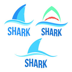 Shark logo icon symbol design template