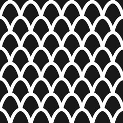 Fish scales seamless pattern. Mermaid tail background © tomozina1