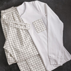 layout of women's nightwear, pajamas, delicate, beautiful, fashionable, comfortable