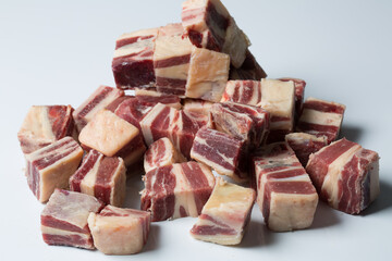 meat steak on white background