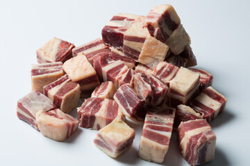 meat steak on white background