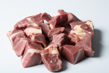 meat steak on white background
