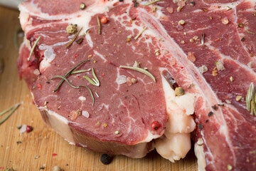 meat steak on white background