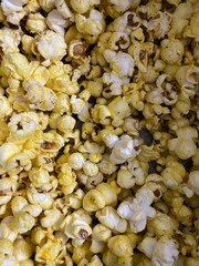 close up of popcorn