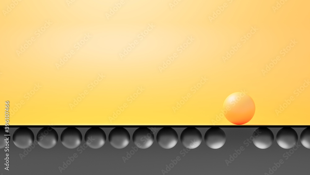Poster one out from the crowd, social and business concepts. original 3d rendering