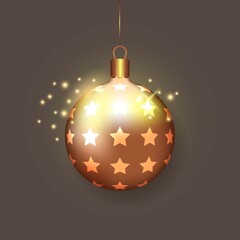 Christmas golden ball