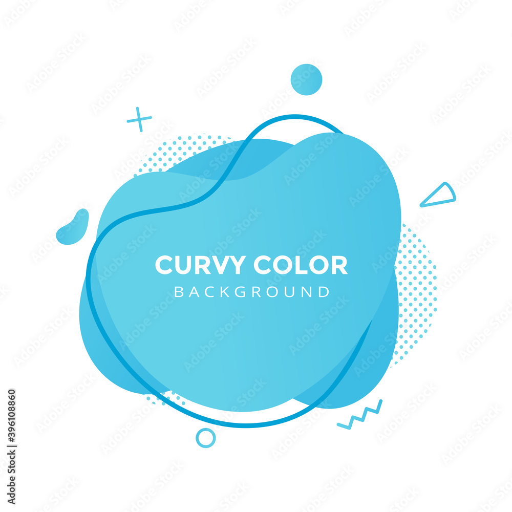 Poster modern liquid abstract element graphic gradient flat style design fluid vector colorful illustration