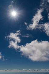 blue sky with clouds vertical