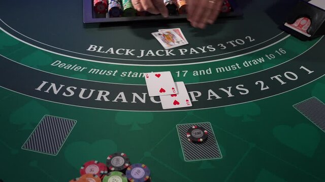 Casino Black Jack table