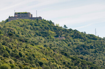 Forte Sperone, a fortification build in order to defend the city of Genoa, Italy.