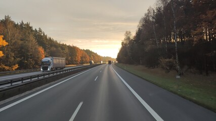 driving on a highway