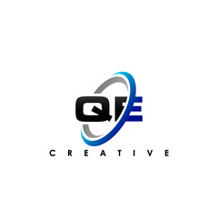 QE Letter Initial Logo Design Template Vector Illustration
