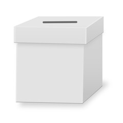 Ballot Box isolated on White Background.