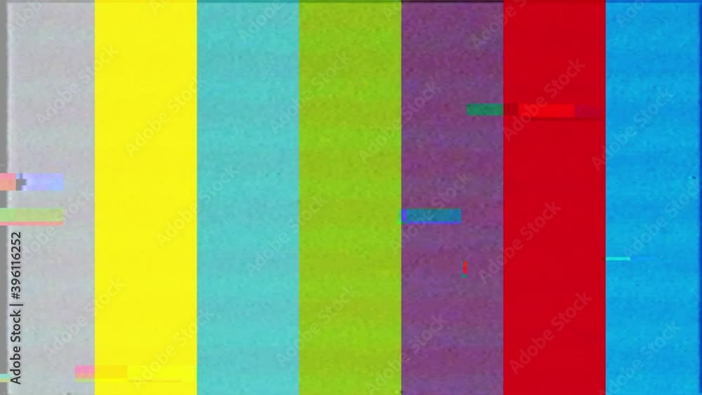 Poster no signal old vintage tv. static color noise. glitch error video damage. bad interference. broken an