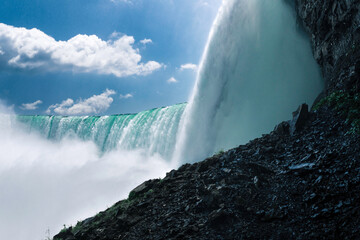 Side view of the horseshoe fall from the Canadian side