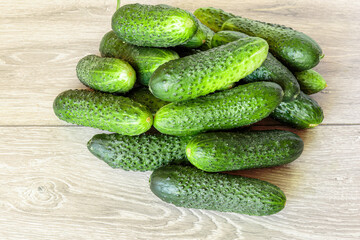 Heap of fresh cucumbers from the Farmers Market.