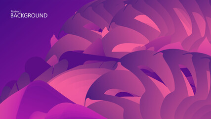 Abstract background with fan shape, and purple and pink tiger nail shape