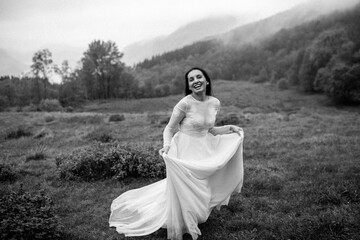 Young beautiful girl posing outdoors 