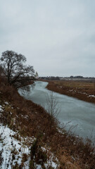 the river in the winter