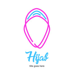 Hijab logo icon symbol design template