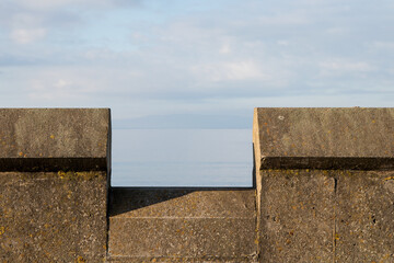 Beach Front Parapet Wall at a Coastal Location