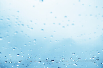 abstract drops glass background / texture fog rain, seasonal background, clear glass with water