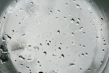 abstract drops glass background / texture fog rain, seasonal background, clear glass with water