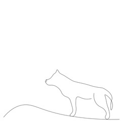 Dog drawing on white background, vector illustration