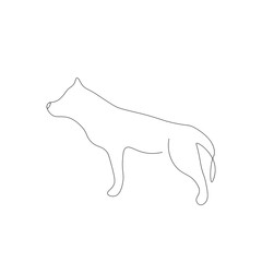 Dog drawing on white background, vector illustration