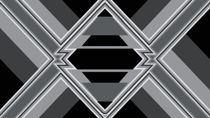 Triangle shape, abstract wallpaper in black and white color