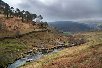 Naklejka premium Parc national de Snowdonia au Pays de Galles en Angleterre en hiver