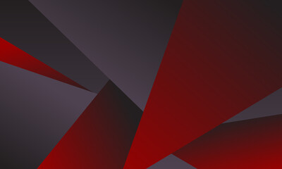 Fototapeta premium Red and black gradient triangle background.