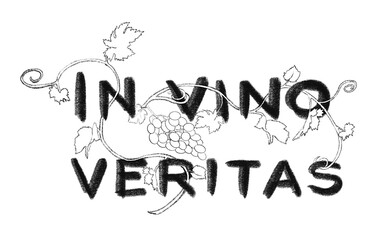 Latin quote In vino veritas.