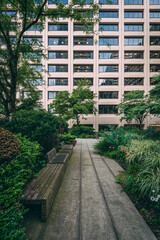 Garden at the Elevated Acre, in the Financial District, Manhattan, New York City