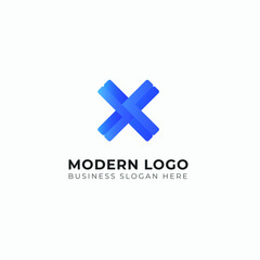 Fototapeta na wymiar X gradient letter logo design vector template. X modern & colorful logo design. X logo icon