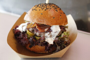 pulled sandwich with bacon