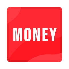 money icon button in red color