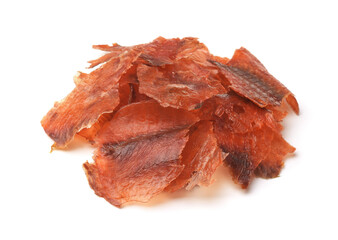 Crispy dry smoked salmon chips