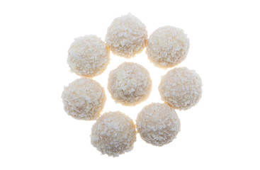 coconut truffle isolated