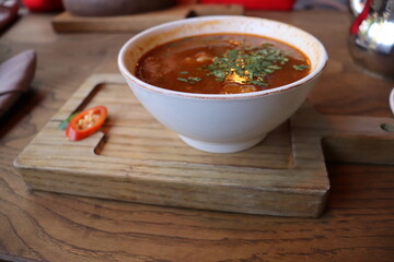 soup with meatballs