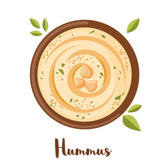 Vector Chickpeas hummus icon in flat style isolated on white.