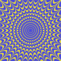 Optical illusion. Vector bright colored background.