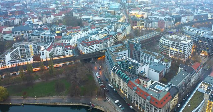 Hackescher markt in Berlin. Timelapse in 4K