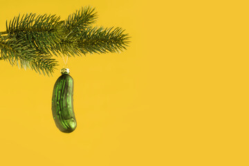 typical Christmas gherkin decoration