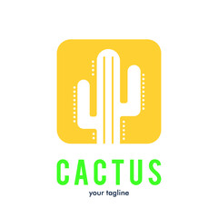 Cactus logo icon symbol design