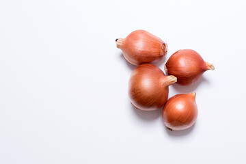 vegetables and fruits on a white